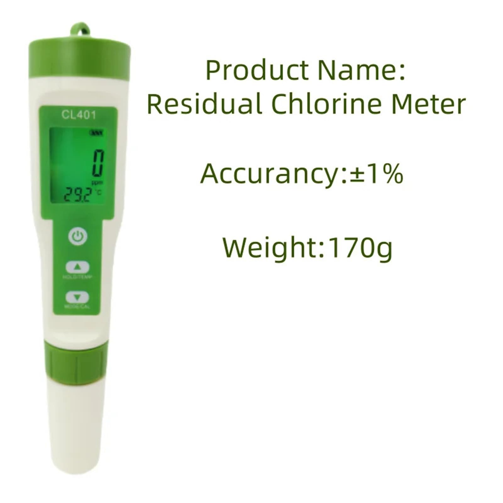 Stylo testeur de chlore libre 4 en 1, Portable, mesure du, CL H2 ORP, température, surveillance résiduel, Analyse de qualité instantanée