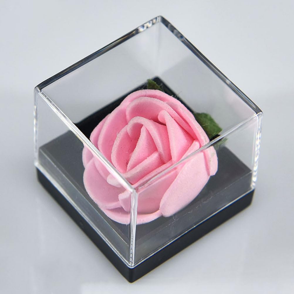Iplusmile Small Square Clear Box Clear Display Case Acrylic Display