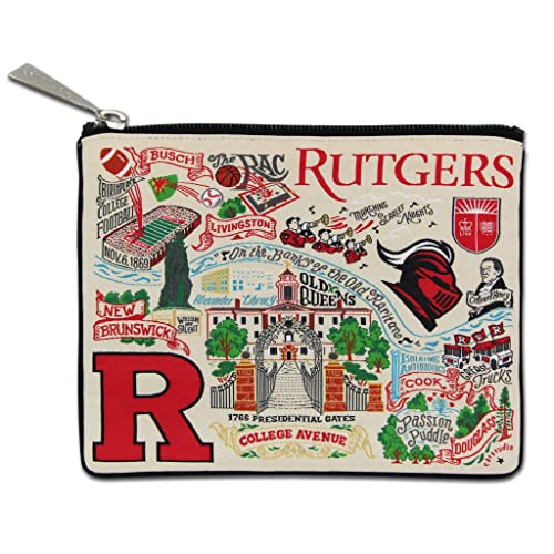 Catstudio Bolsa Com Zíper Collegiate, De Viagem Para Artigos Higiene Pessoal Da Rutgers University, Presente Ideal Ex-Alunos, Petisco Ou Maquiagem Cachorro