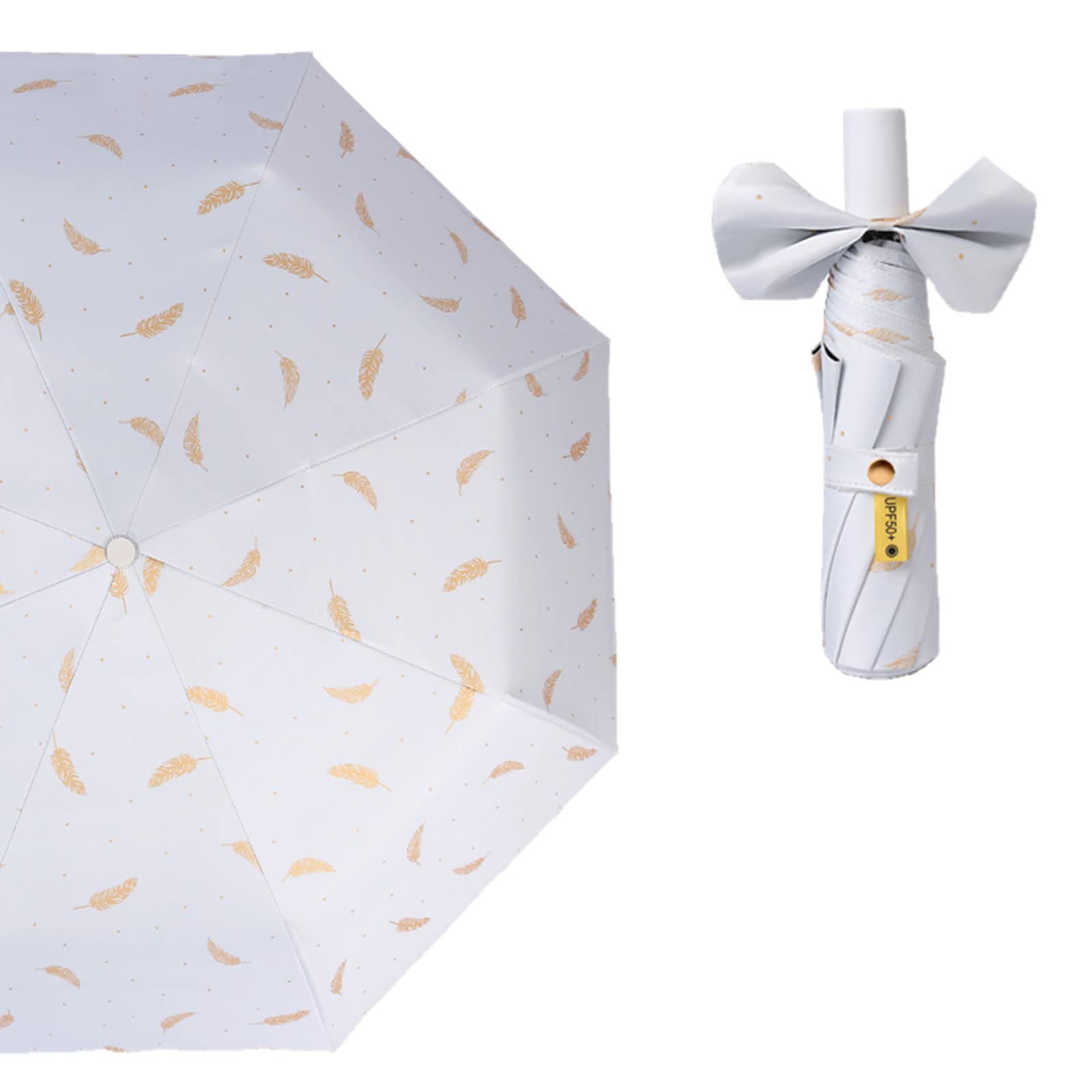 Parapluie Sun-Parapluie pour Femme Sunscreen Protection UV Protection UV Compact Portable Portable Parapluie Soleil Et Pluie Dual-Usage-F