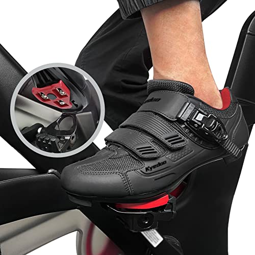 Image of Unisex Cycling Shoes Compatible with Peloton Bike Shoes Indoor Clip in Peleton Road Bike Riding Racing Biking Shoes with Delta Cleats for Mens Womens Indoor Outdoor Bike Pedal