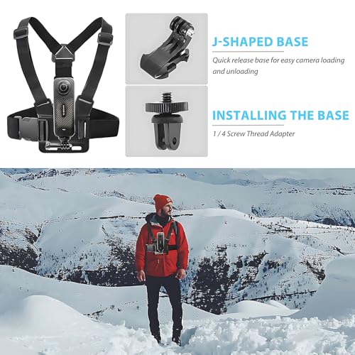 Harnais de poitrine réglable Insta360 avec fixations stables - 7