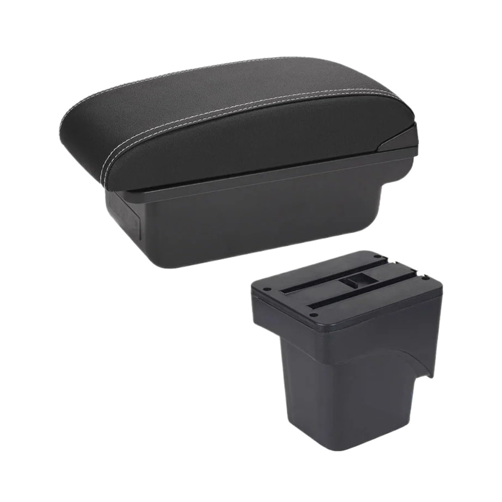 Umdjju C3 Black White Nousb For Focus 2 Mk2 Armrest Box Car Accessories Interior Details Retrofit Parts Storage Car Centre Console Armrest Box(C3 Black White Nousb)