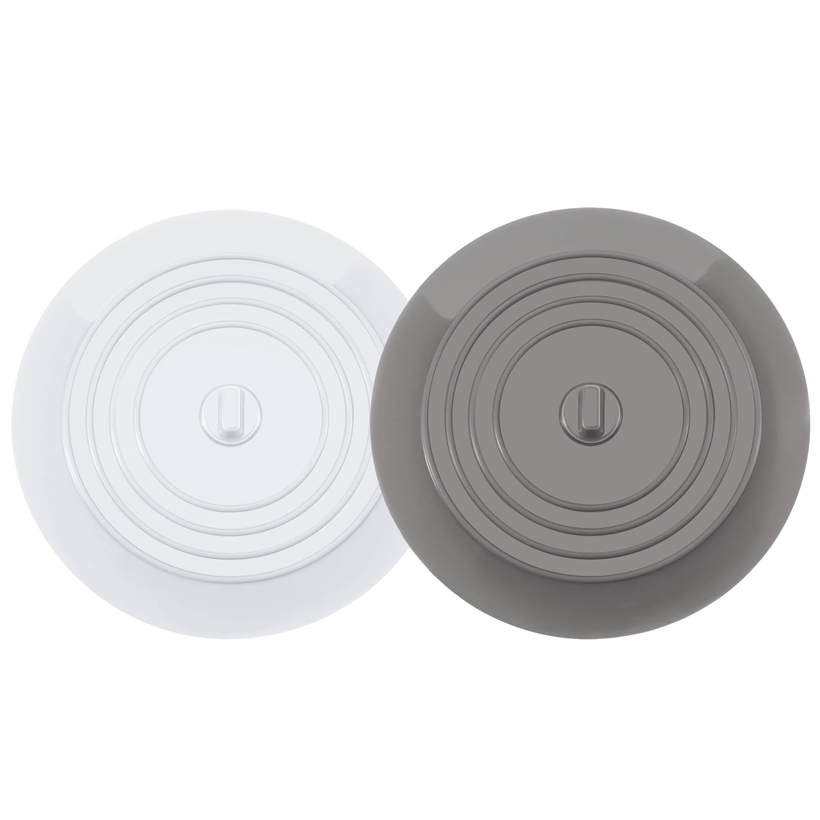 2 stuks universel, flexibele afvoerstop van silicone, grijs, wastafel en keukenspoelbak, zeeffunctie, diameter 10,8 cm 2 stuks universel, flexibele afvoerstop van silicone, grijs, wastafel en keukenspoelbak, zeeffunctie, diameter 10,8 cm