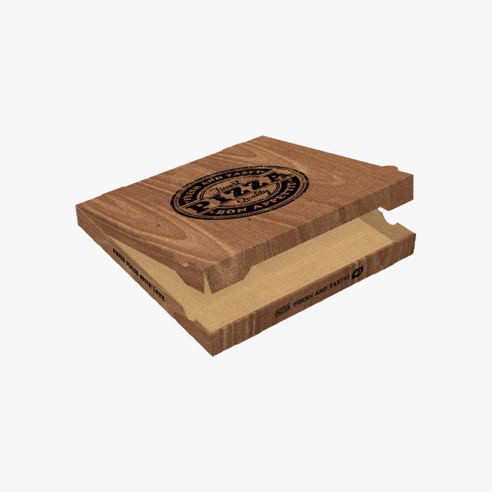 Pizzakartons aus Mikrowellpappe Kraft 30 x 30 x 4 cm (100 stück)