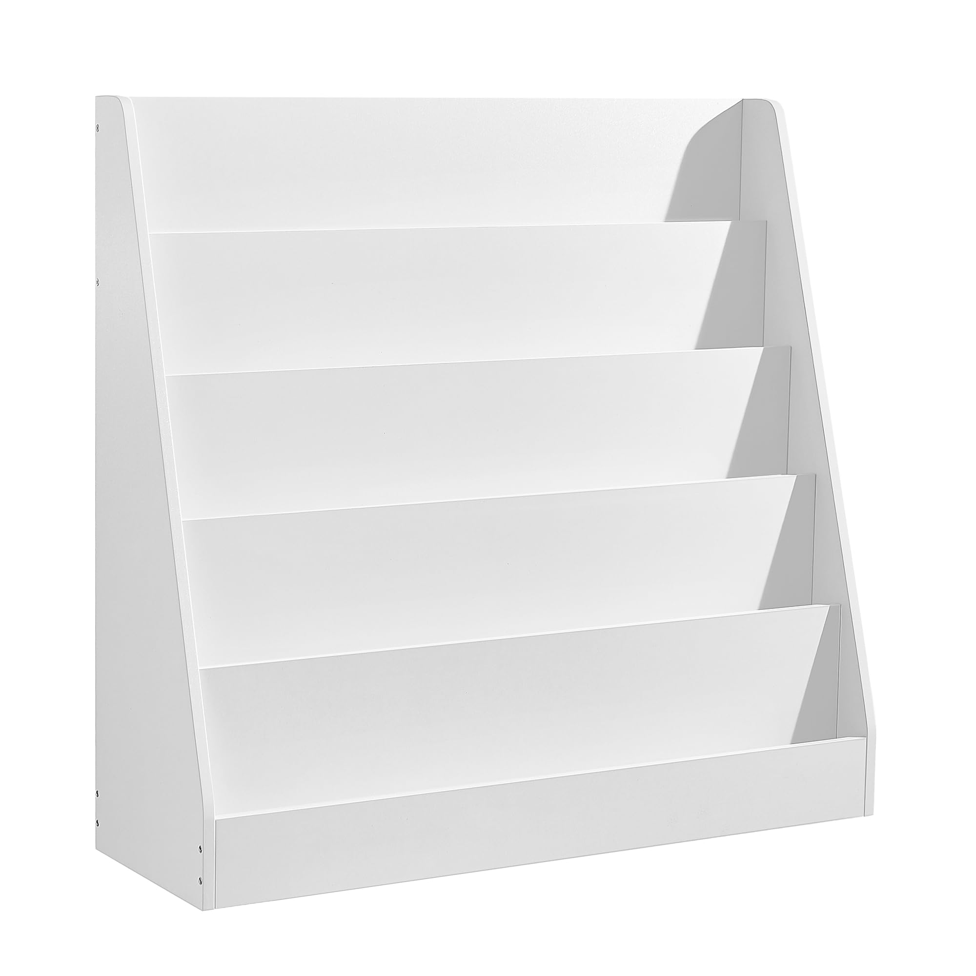 SONGMICS Libreria per Bambini, Libreria Montessoriana a 5 Ripiani, Scaffale per Libri Illustrati, Cameretta, Angolo Lettura, 30 x 80 x 80 cm, Bianco Nuvola GKR076WZ01