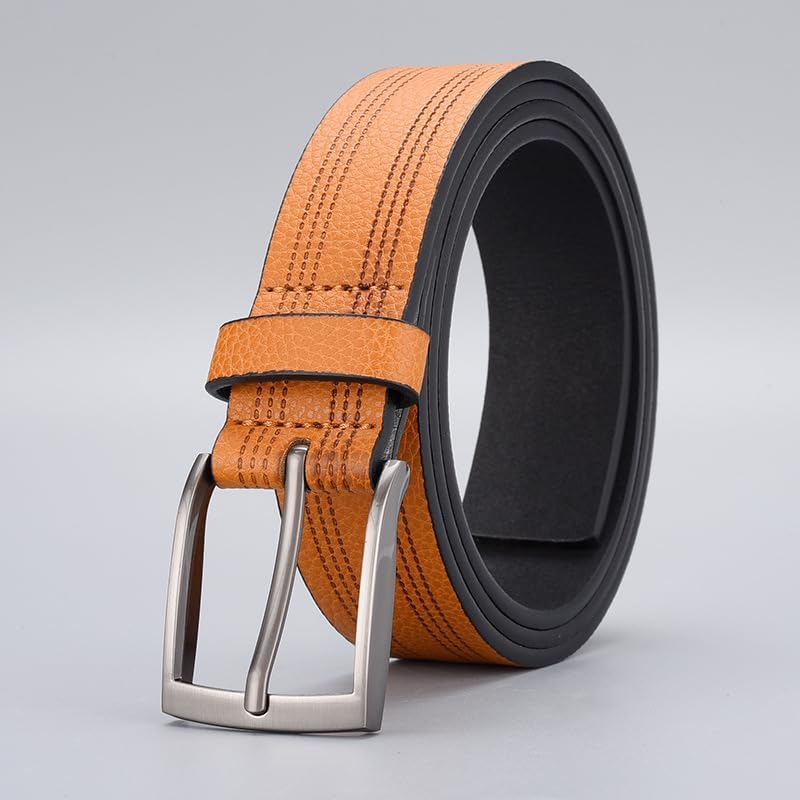 Men's Belt Zinc Alloy Buckle Pin Buckle Belt Business Casual Versatile Belt Reusable Belt Easy to Carry Men's Belt3
