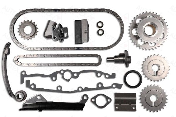 AUTEX 711416 Kit catena distribuzione con ingranaggio albero a camme con ingranaggio albero intermedio con ingranaggio comando distribuzione con guarnizioni per albero a camme