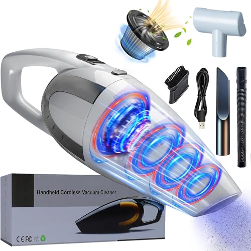 【2024新登場】ハンディクリーナー 車用掃除機 多機能 15000Pa強力吸引力 コードレス ハンディ掃除機 パワフル usb/Type-C充電 乾湿両用 強力吸引力小型クリーナー 低噪音対策 小型掃除機 長時間稼働 カークリーナーパワフル 交換用HEP