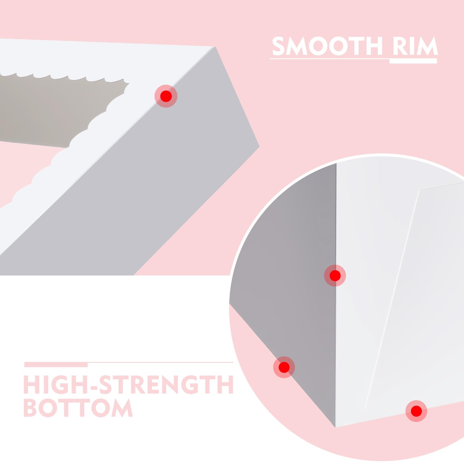 Cake Boxes - 3 Pack, Window & Boards -6