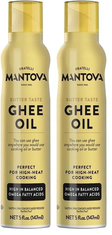 Mantova Ghee Oil, 100% Pure Cooking Oil Spray, Omega-3, perfect for Keto snacks, baking, grilling, or cooking, our oil dispenser bottle lets you spray, drip, or stream with no waste, 5 oz (Pack of 2) image 4