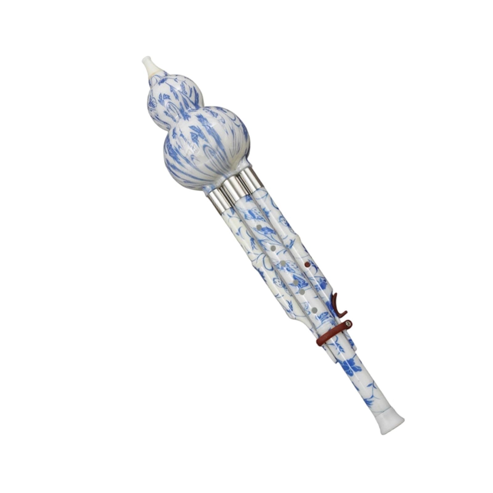 Flauta Hulusi De Grado Profesional Llave 7 Agujeros En C Diseño "porcelana Azul Y Blanca" Duradera Amigable Para Principiantes Hulusi
