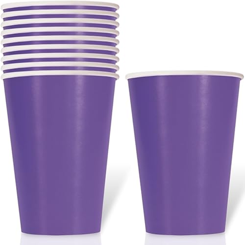 Unique Industries - Vasos de papel desechables de alta calidad, 12 onzas (10 unidades), ideales para fiestas, eventos y celebraciones