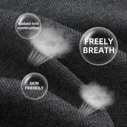 6 Pairs Crew Socks for Women & Men, Mid-Calf Casual Athletic Socks, Lightweight Breathable Moisture Wicking for Work, Sport, Travel (3 White 3 Black)3