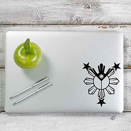 Image of Yoonek Graphics Philippine Filipino Pinoy Pinay Decal Sticker for Car Window, Laptop and More # 1008 (6 inch x 6.8 inch, Black)