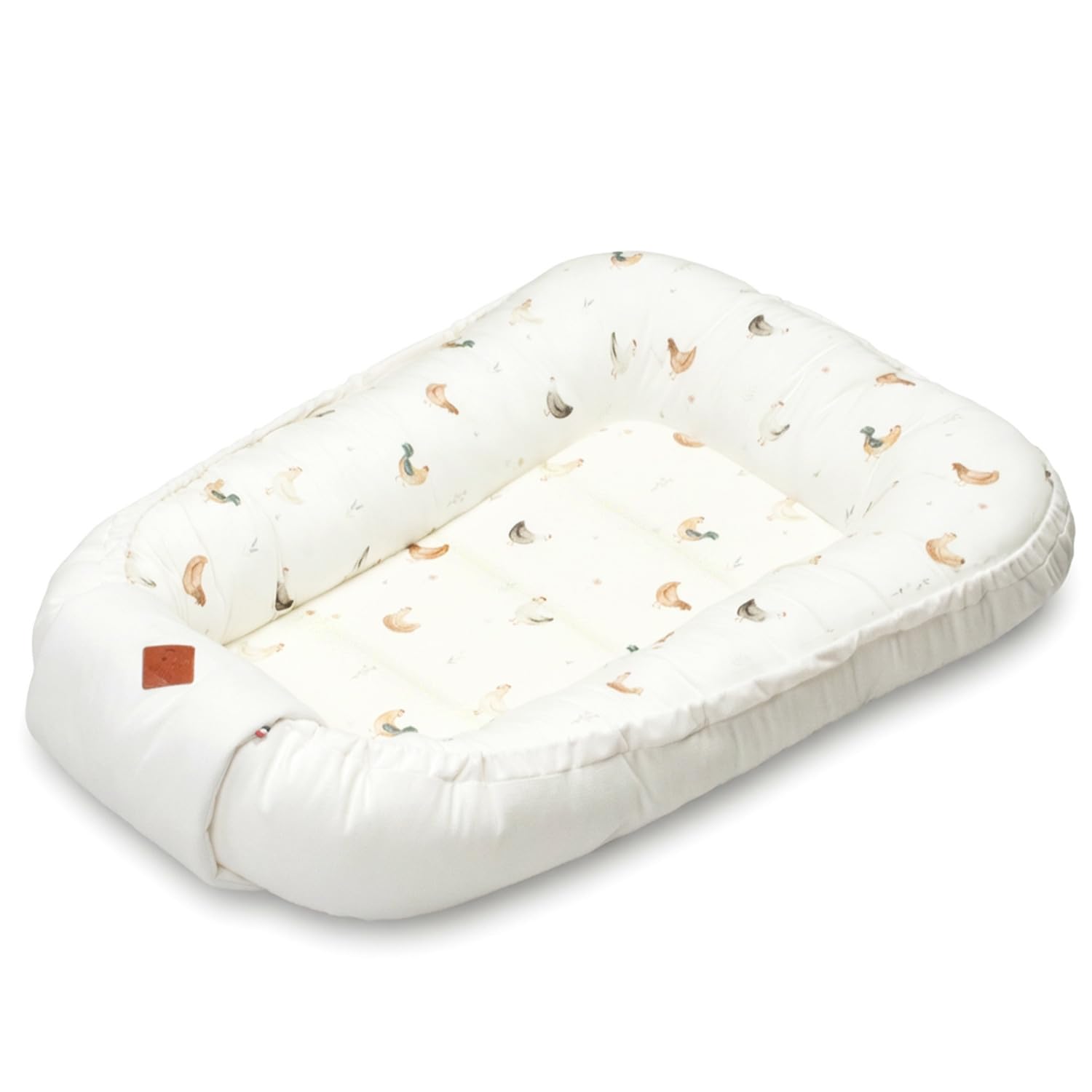 Sevira KIDS – Funda reductora de cama acolchada y reversible, GALLINA Made in France 0-9 meses