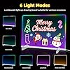 LED Note Board with 7 Colors, Includes Adapter, 13"x10" Led Drawing Board for Kids, Light Up Dry Erase Boards with 7 Markers, Soft Cloth, Hanging Chain, Holiday Trend Gift