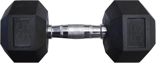 Rage Fitness Rubber Coated Dumbbells - No Roll Design Easy-Grip Steel Knurled Handle Weights Dumbbells Set for Strength