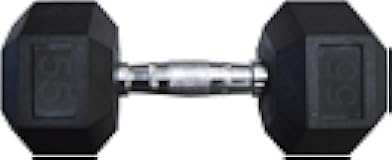 Rubber Coated Dumbbells - No Roll Design Easy-Grip Steel Knurled Handle, Weights Dumbbells Set for Strength Training - Ideal Weights Set for Home Gym - SOLD INDIVIDUALLY - Black