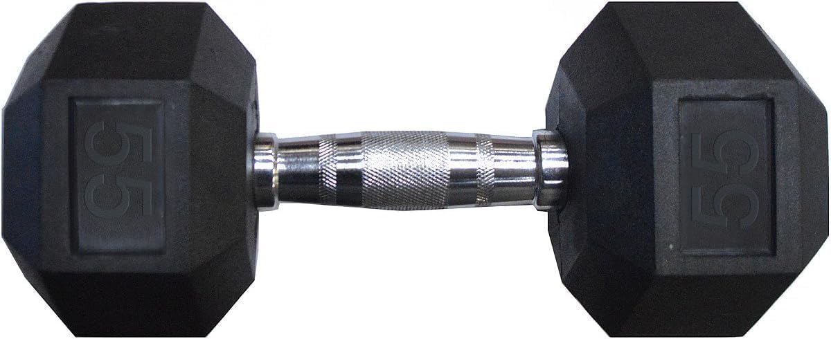Rage Fitness Rubber Coated Dumbbells - No Roll Design Easy-Grip Steel Knurled Handle Weights Dumbbells Set for Strength