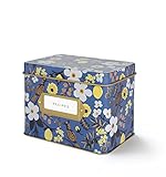Rifle Paper Co. Capri Blue Recipe File Box With 12 Dividers and 24 Recipe Cards