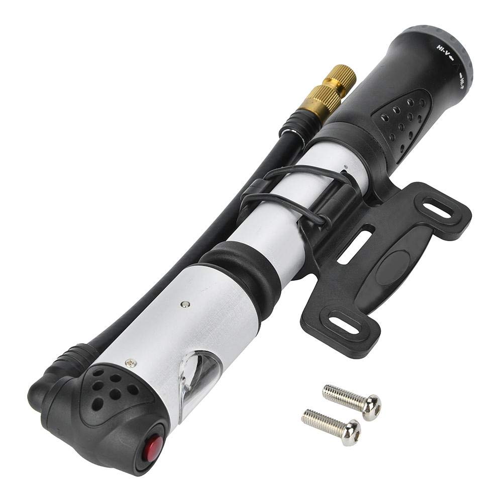 Duokon Pompa per Pneumatici per Bici, Pompa d'Aria Portatile in Lega di Alluminio per Bici 300 psi di Pressione per Schrader/Presta