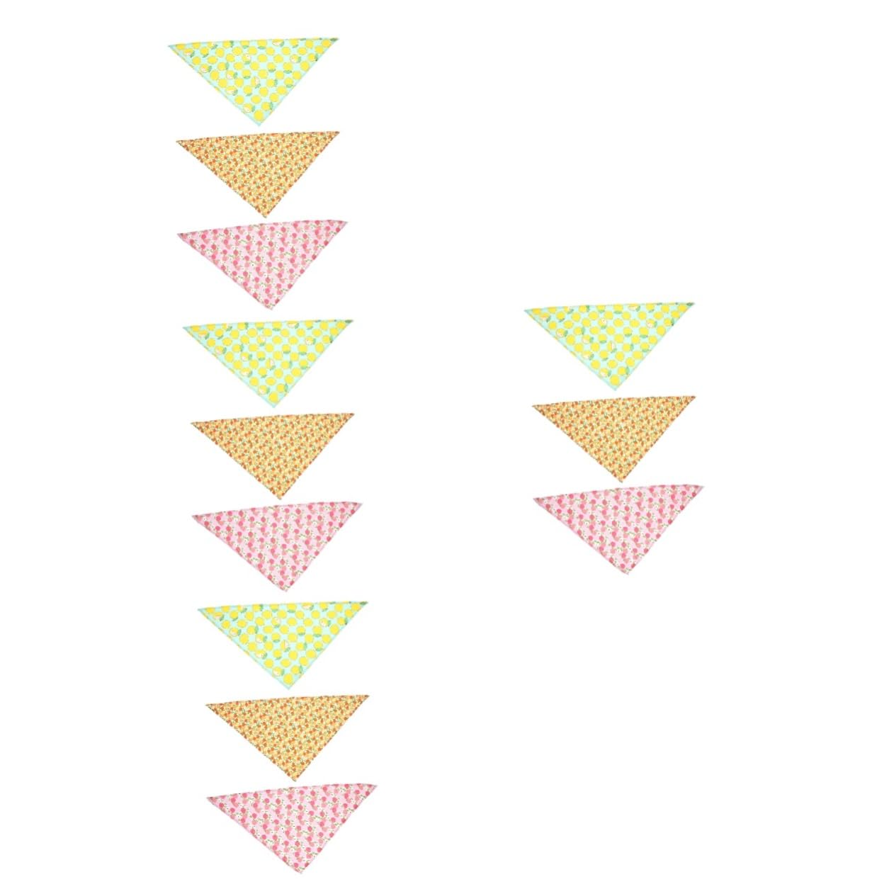 Bandanas pour animaux aux motifs de fruits colorés, lot Kisangel 12 pièces