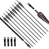 31Inch Carbon Hunting Arrows Practice Arrow, Turkey Natural...