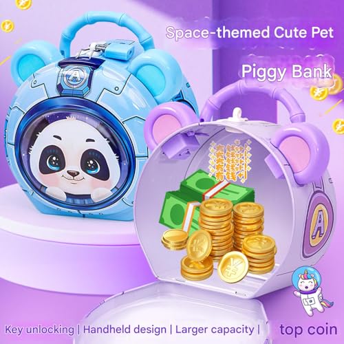 Image of Sajani Cute Cartoon Creative Portable Piggy Bank, Money Saving Box with Combination Lock, Mini Coin Bank Gifts for Boys and Girls, Best Return Gifts for Kids (Pack of 1) (Bunny)