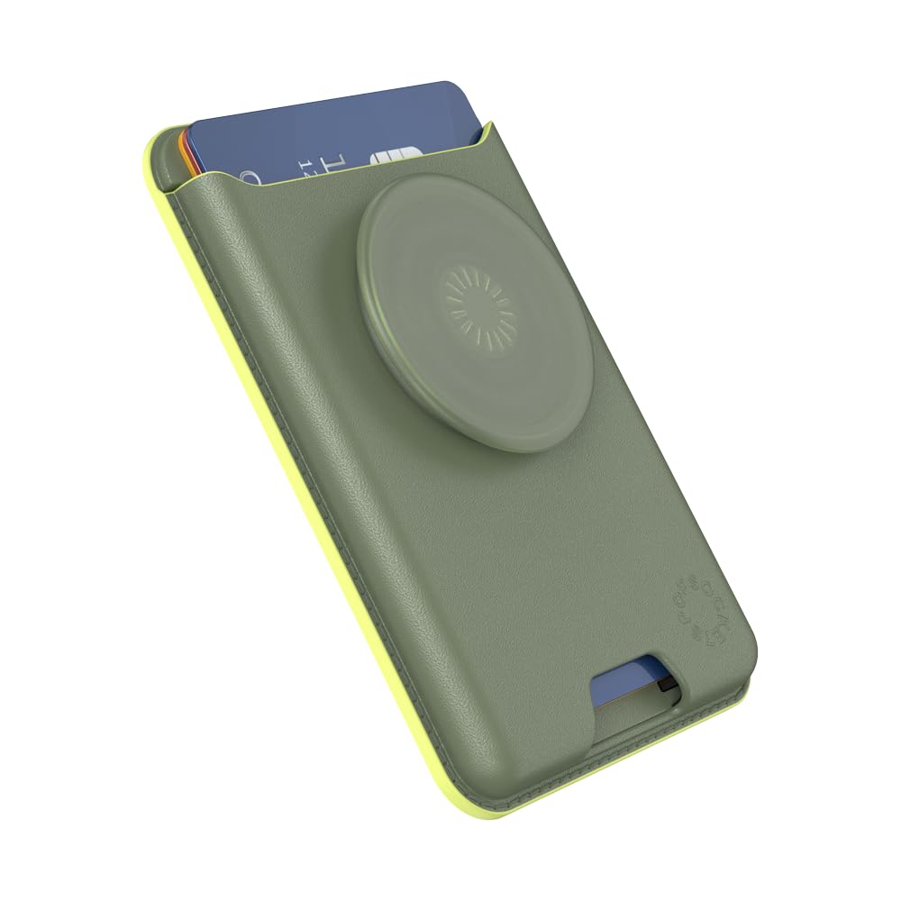 黄緑 MagSafe ポップウォレット+ 黄緑 MagSafe ポップウォレット - ポップソケッツ (PopSockets