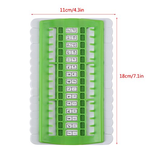 Image of Floss Organizer Embroidery Kit, Stitch Tool 30 Position Stitch Needles Holder Thread Organizer Sewing Tools Embroidery Thread Organizers Shelf (Green)