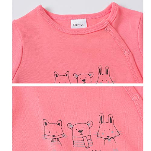 Baby Rompers 3-Pack, Lange Mouwen Rompertjes Jongens Meisjes Met Voeten Nachtpak Katoen Baby Onesie Kleding voor 0-12… - Image 3