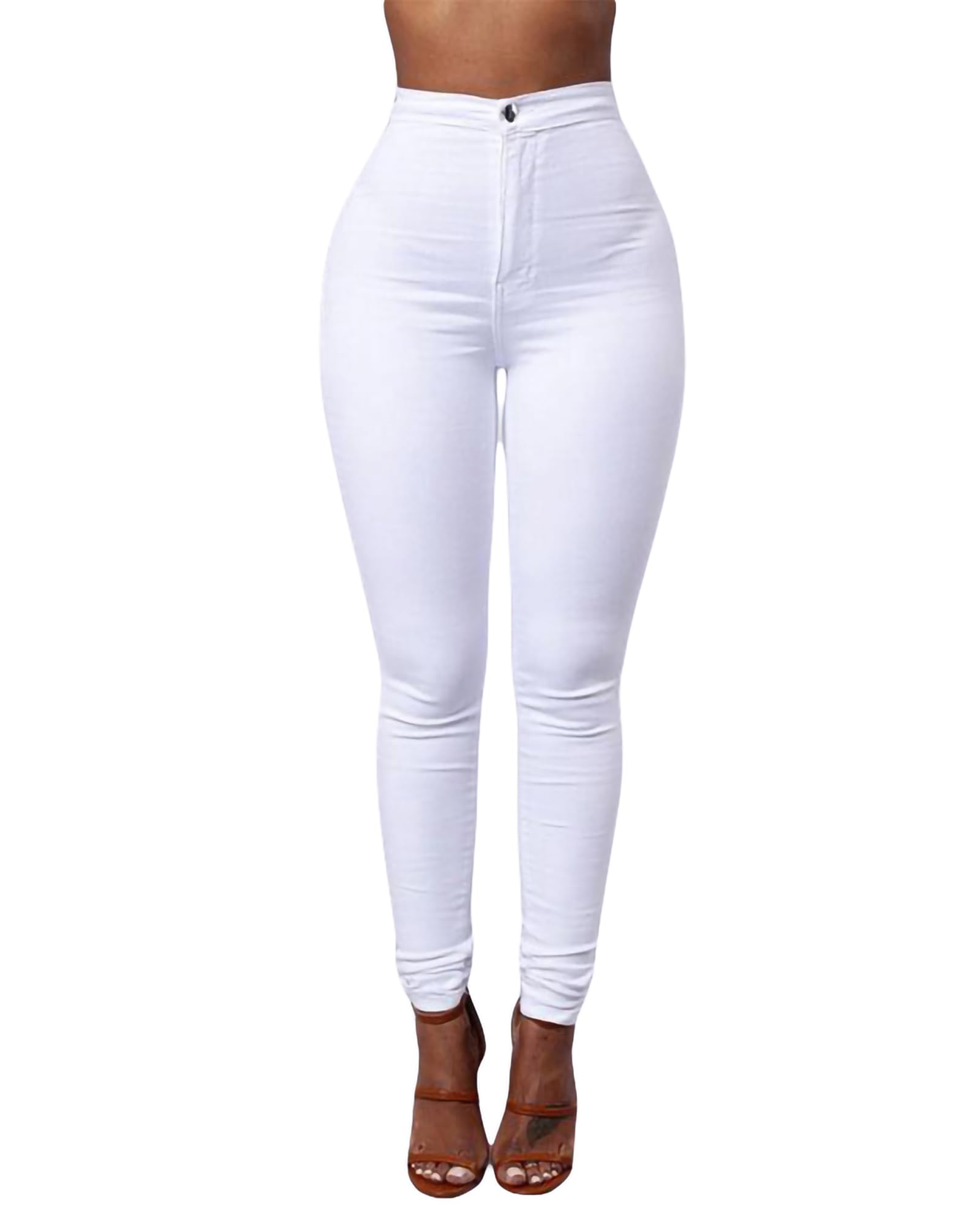 Women High Wasit Stretchy Pants High Rise Butt Lifting Skinny Jeggings Summer Slim Pants
