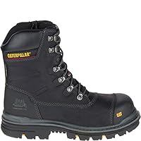 Caterpillar Men's Premier 8\" Waterproof TX Comp Toe Industrial and Construction Shoe black Size: 7 UK