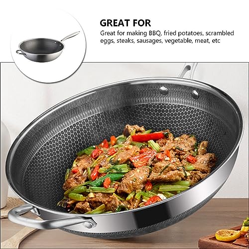 Wok de Acero Inoxidable con Diseño Panal 32cm miniatura 6