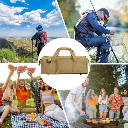 Piquetas de tienda de campaña y bolsa organizadora de gran capacidad con asa 5