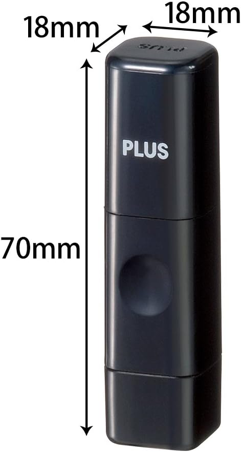 Dimensions of the PLUS Seal Name Cube: 18mm width, 18mm depth, 70mm height