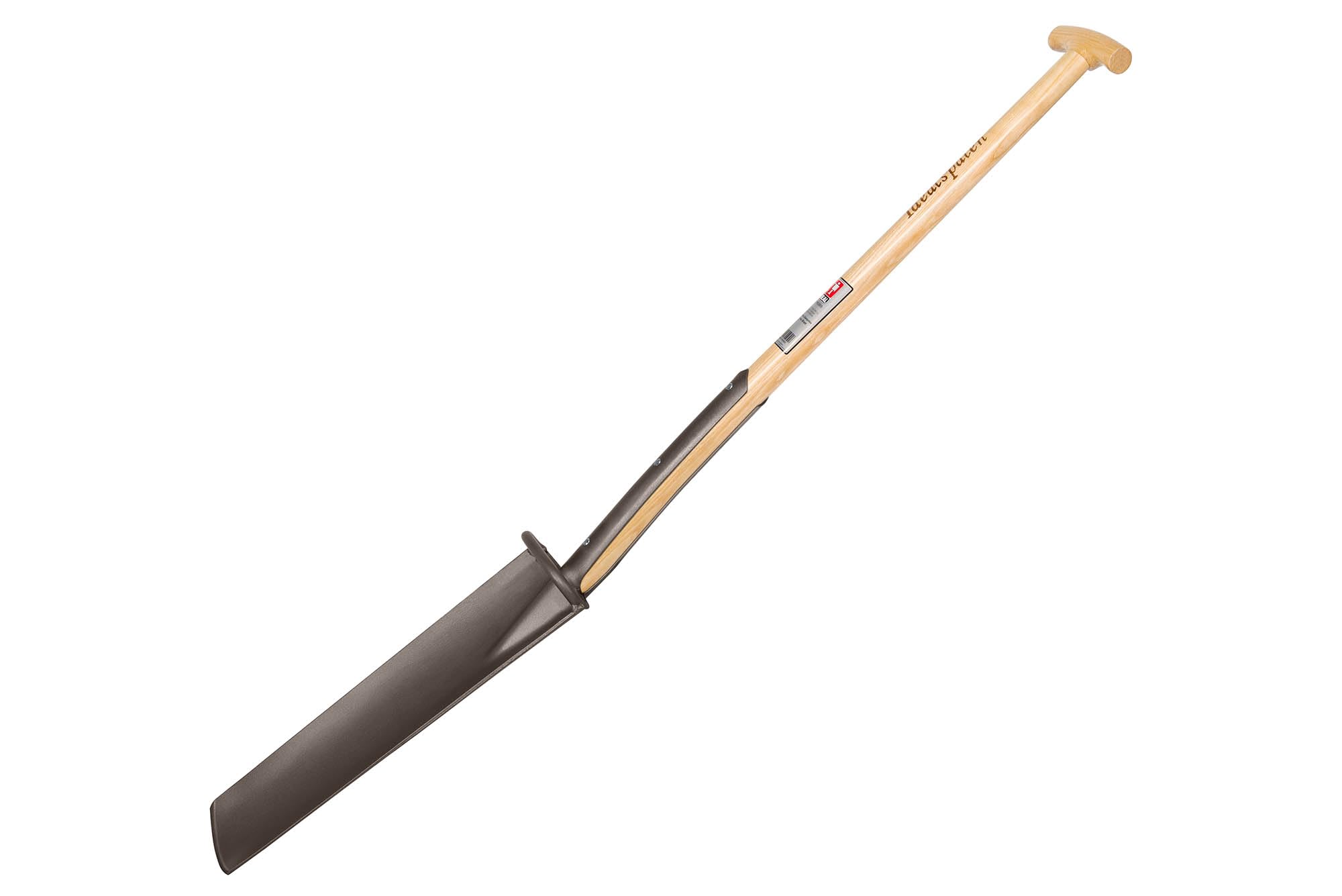 IDEAL - Pala de Drenaje con Mango en T de Fresno de 85 cm y Patada | Autoafilable, un especialista en excavar Agujeros Estrechos y Profundos | Zanjas para Canales de Cable o tuberías
