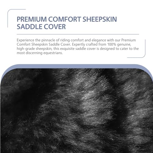 Image of Harrison Howard Plush Sheepskin Saddle Cover for English Saddles Seat Saver Ultimate Riding Comfort for Rider & Protection for Saddle Universal Size