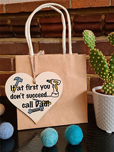 Handmade Wooden Hanging Heart Plaque Gift for Dad this Fathers Day Novelty Fun Keepsake - Image 3
