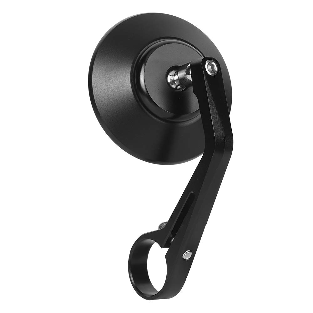 Hidyliu Rétroviseur de Moto, Miroir Réfléchissant CNC Rétro pour Scooter, Voiture de Sport et Véhicule électrique, Noir, 1 Paire
