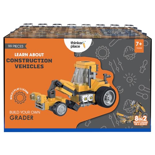 Image of STEM Construction Vehicle Building Blocks Set (99 Pcs) | DIY Grader Toy for Kids 7+ Years (Boys & Girls) | Educational Engineering Toy | Creativity & Problem Solving