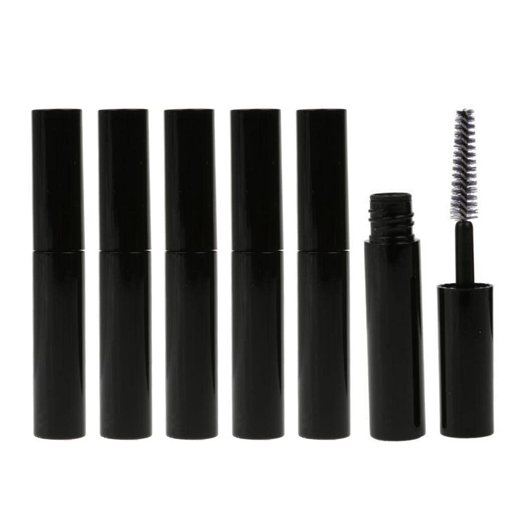 6 Pieces 4ML Empty Mascara Eyelash Growth Bottle Lip Gloss Liquid Tube Black-image-44