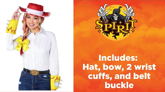 fancy dress jessie toy story Spirit Halloween Adult Costume Kit | Officially Licensed | Disney Costumes Color:Toasted Sugar knee lenght dress jessie hat costume adult Plus Size Denim Dress,