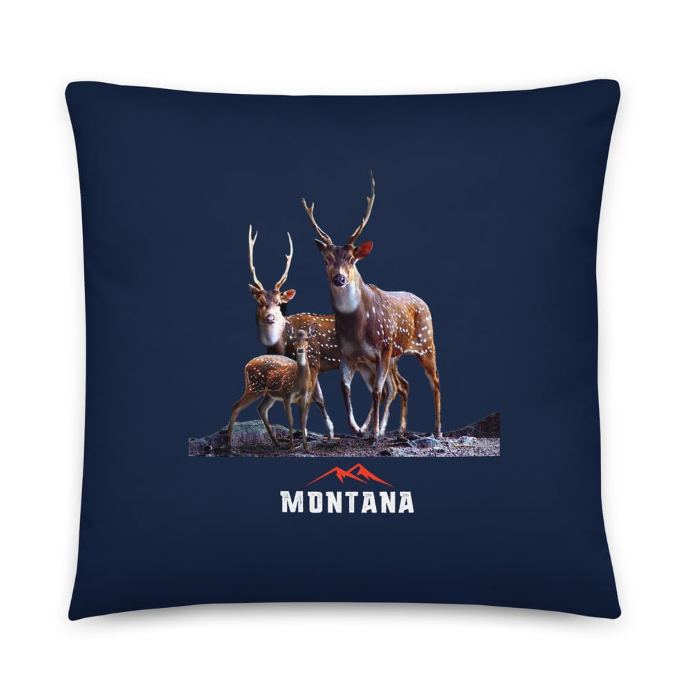 Coussin Montana Deer Family pour réchauffer l'ambiance de votre salon en hiver