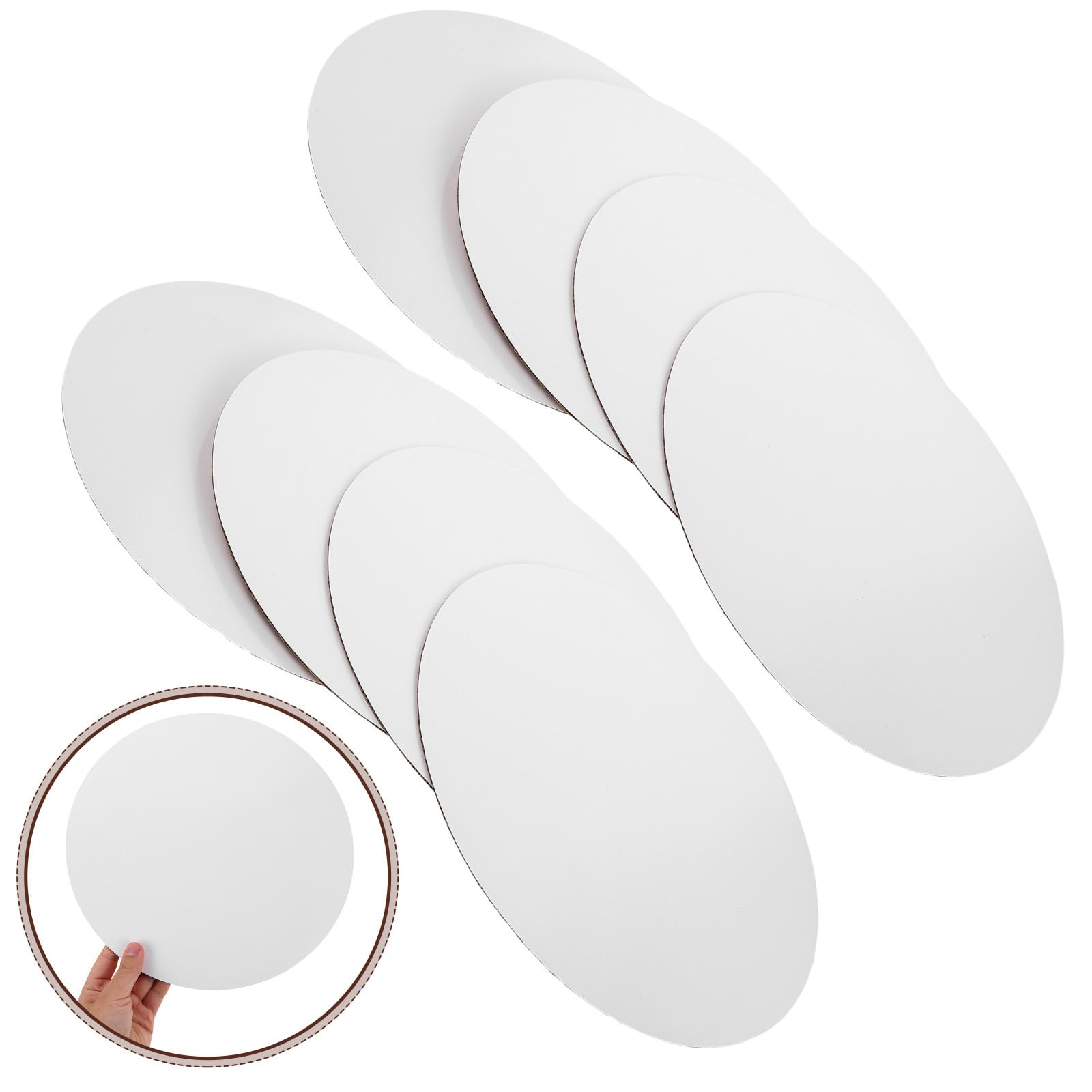 25 pièces Lot de Supports Gâteau Ronds Blancs Plateau Carton Ondulé Antidérapant et Résistant pour Présentation et Transport de Gâteaux