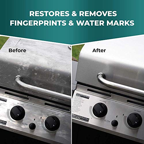 Stainless Steel Cleaner and Polish - 16oz Stainless Steel Polish Cleaner Kit - Removes Fingerprints, Streaks & Watermarks For Refrigerators, Ovens, Grills And Dishwashers Includes Microfiber Cloth - Thumbnail 2
