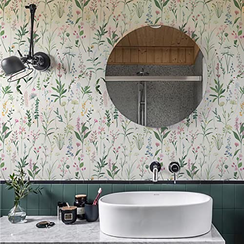 Jiffdiff Peel And Stick Wallpaper, Self Adhesive Wallpaper For Home Bedroom Cabinets And Kitchen Countertop Peel And Stick Thicken (17.71"X118", Yellow Floral) #TOP2