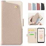 CASSYOOK 適用 Arrows We2 ケース 手帳型 f52e/fcg02/m07 ケース 財布型 カバー カードポケット付き 全面保護 arrows we2 f-52e ケース カード収納 横置きスタンド機能 高級PUレザー おしゃれ 上質な手触り 擦り傷防止 (アプリコット)