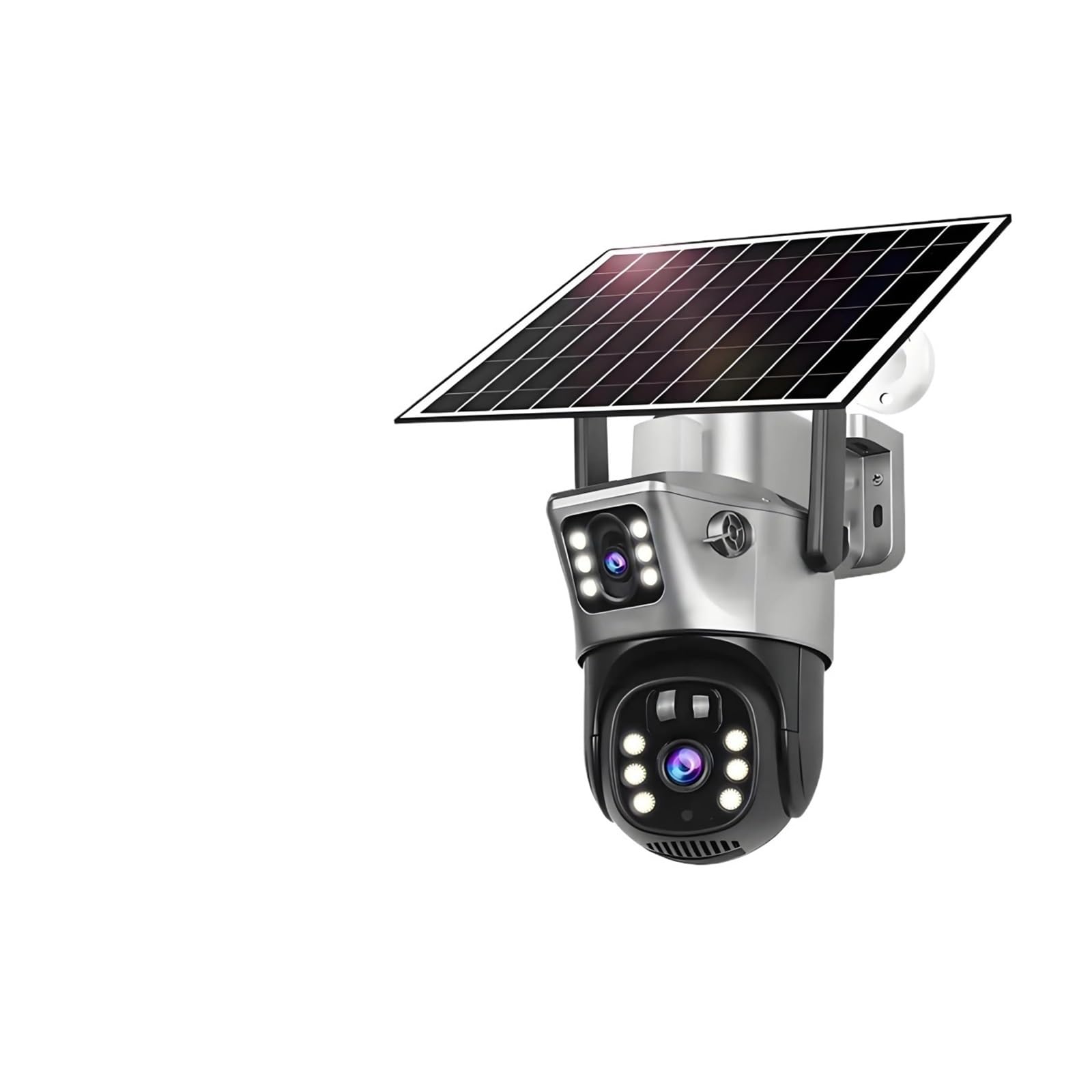 Oshpmbdlyfj Wifi Cam No Card 4K Wireless Wifi Solar Outdoor Camera 8Mp Dual Lens 4G Sim Ip Surveillance Cam Pir Night Vision Mobile Detection Security Cctv(Wifi Cam No Card)